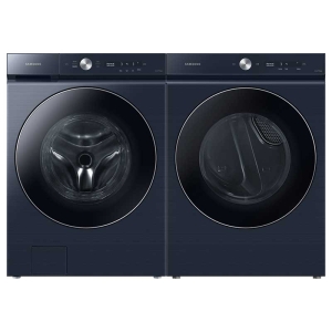Bespoke Ultra Capacity AI Front Load Washer and Gas Dryer in Brushed Navy