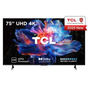 TCL 75V6C-UK Direct LED TV, 4K HDR TV, Smart TV Powered by Google TV
